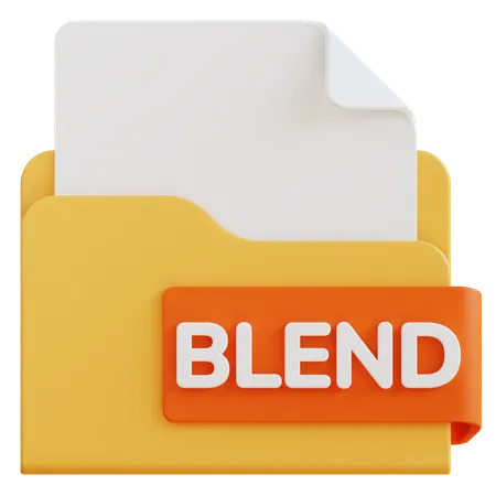 3 D Blend File Extension Folder 3D Icon
