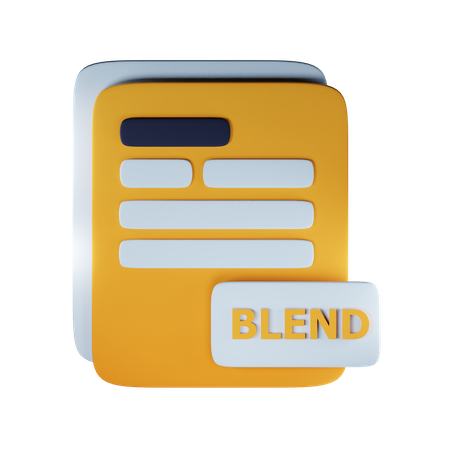 Blend file extension 3D Icon
