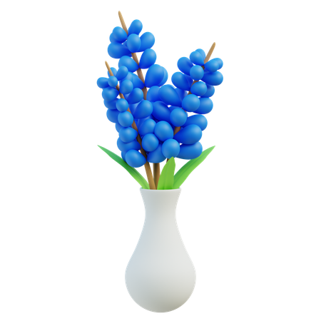 Fleurs d'antirrhinum bleues  3D Icon