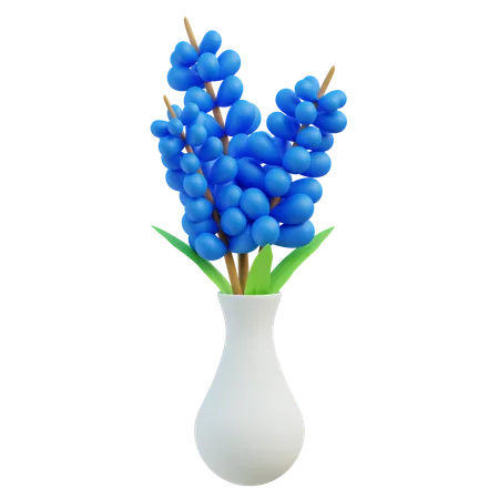 Fleurs d'antirrhinum bleues  3D Icon