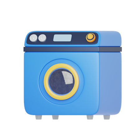 Machine à laver bleue  3D Icon