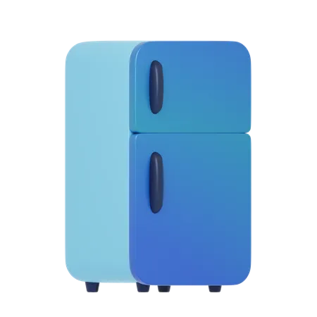 Réfrigérateur bleu  3D Icon