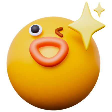 깜박이는 이모티콘  3D Icon