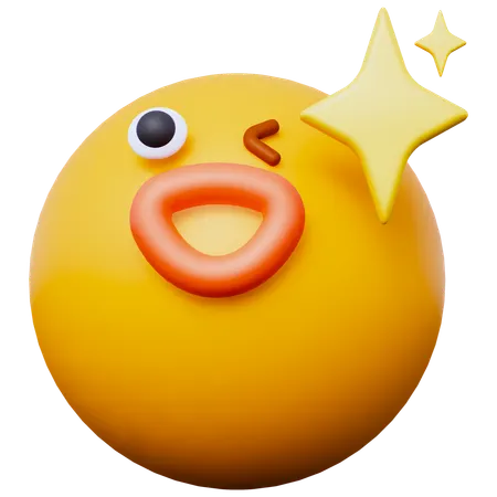 Blinking Emoji  3D Icon
