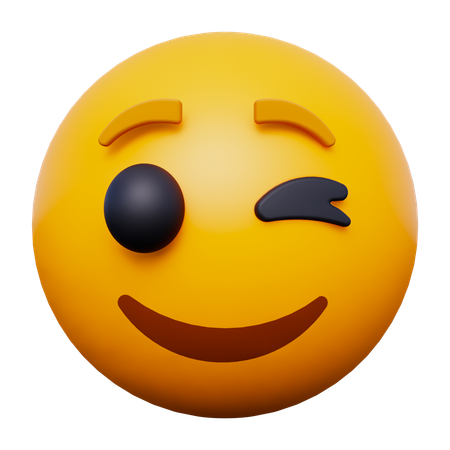 Blinking Emoji  3D Icon