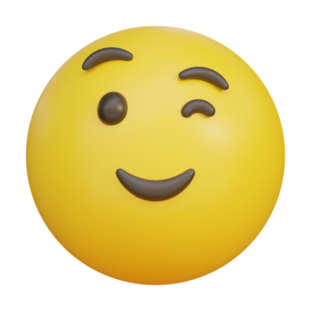 Blinking Face Emoji  3D Icon