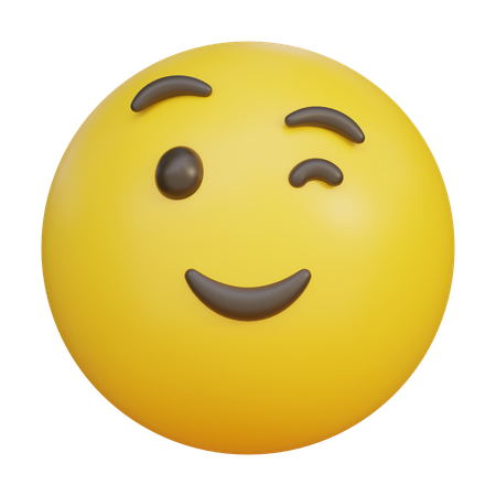 Blinking Face Emoji  3D Icon