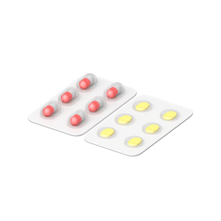 Blister Pack Pills  3D Icon