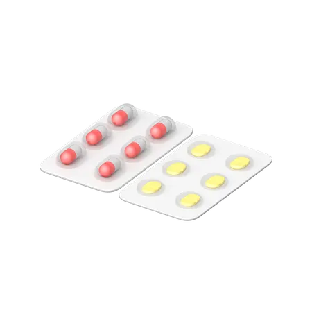 Blister Pack Pills  3D Icon