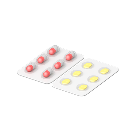 Blister Pack Pills  3D Icon