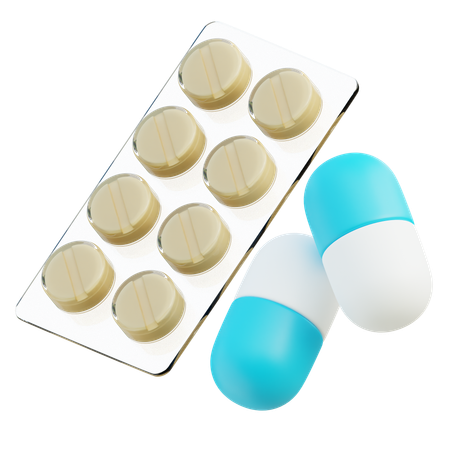 Blister Pack With Pills Medicine  3D Icon