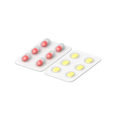 Pilules sous blister  3D Icon