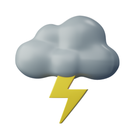 Blitz und Wolke  3D Icon