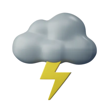 Blitz und Wolke  3D Icon