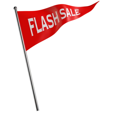 Flash-Sale-Flagge  3D Illustration