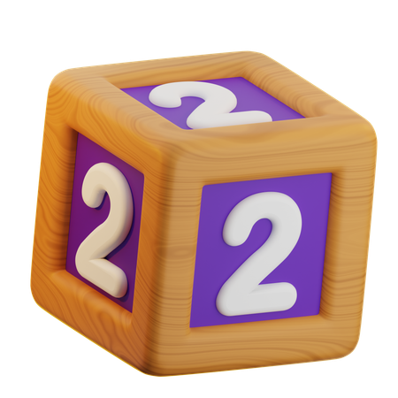 Bloc de 2 chiffres  3D Icon