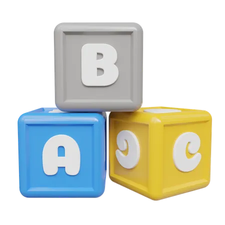 Bloc abc  3D Icon