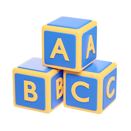 Bloc abc  3D Icon