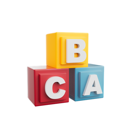 Bloc abc  3D Icon