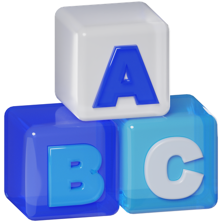 Bloc abc  3D Icon
