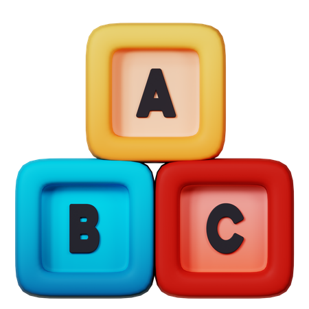Bloc alphabétique  3D Icon