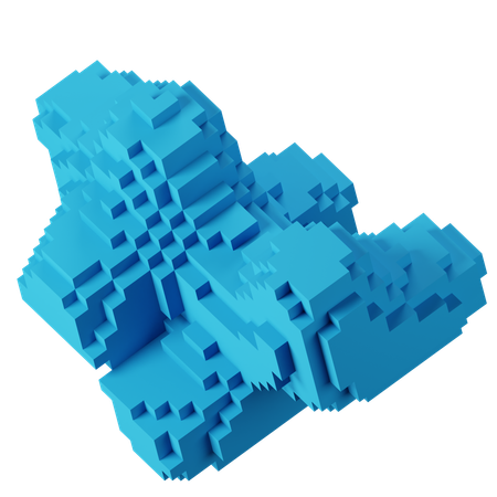 Bloc bleu  3D Icon