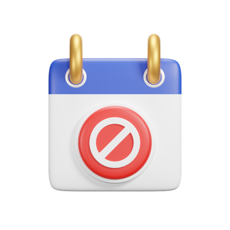 Bloquer le calendrier  3D Icon