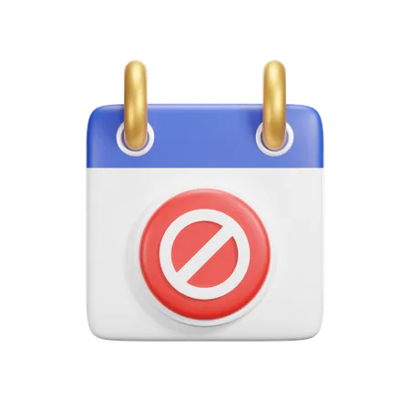 Bloquer le calendrier  3D Icon