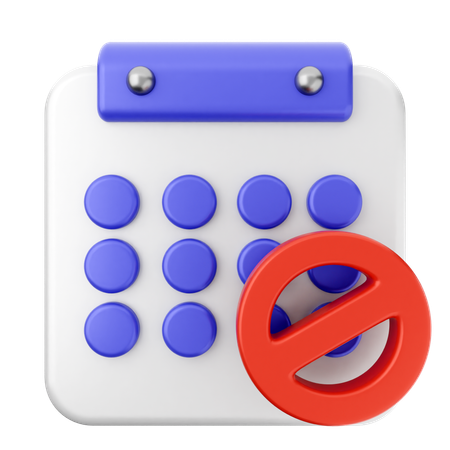 Bloquer le calendrier  3D Icon