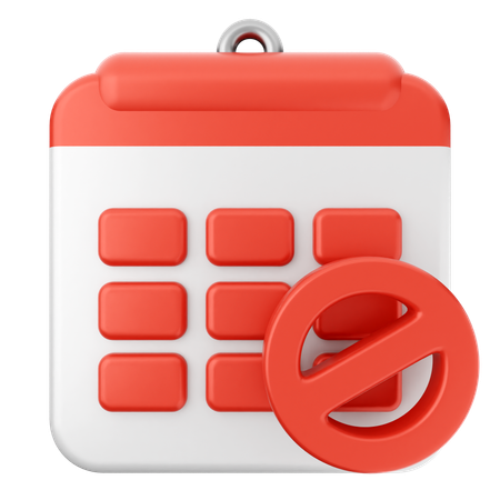 Bloquer le calendrier  3D Icon