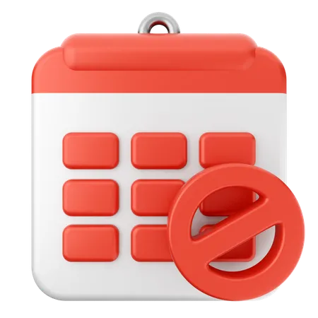 Bloquer le calendrier  3D Icon