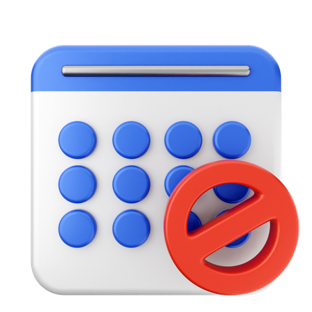 Bloquer le calendrier  3D Icon