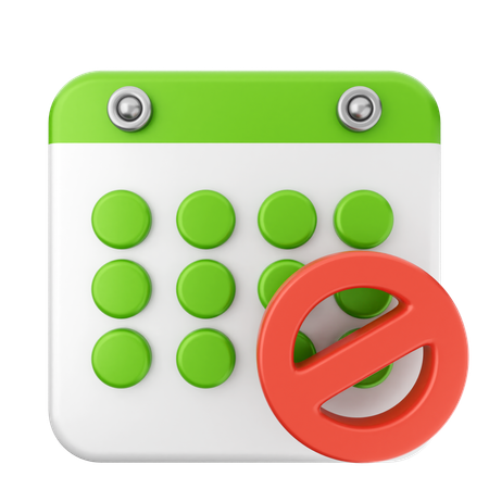 Bloquer le calendrier  3D Icon