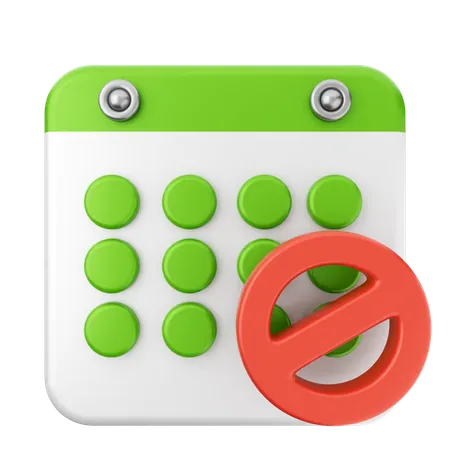 Bloquer le calendrier  3D Icon