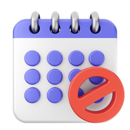 Bloquer le calendrier  3D Icon