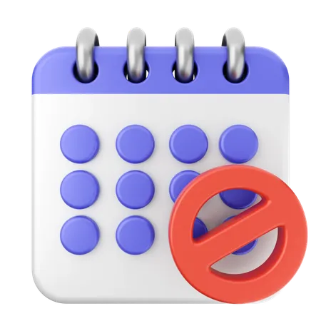 Bloquer le calendrier  3D Icon