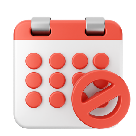 Bloquer le calendrier  3D Icon