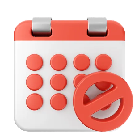 Bloquer le calendrier  3D Icon