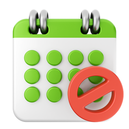 Bloquer le calendrier  3D Icon