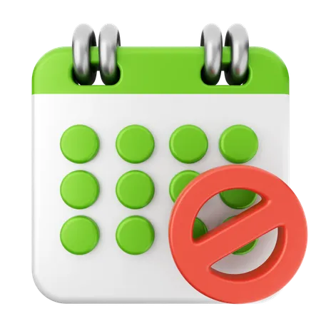 Bloquer le calendrier  3D Icon