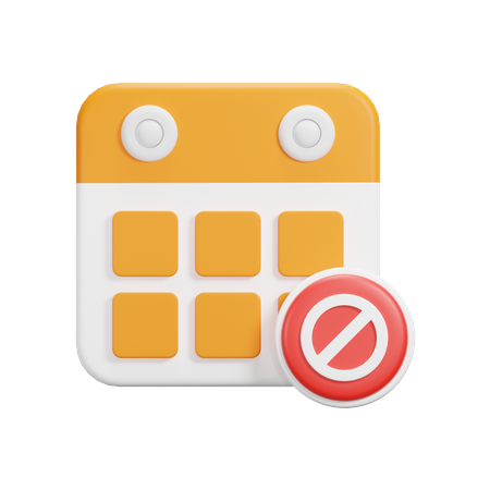 Bloquer le calendrier  3D Icon