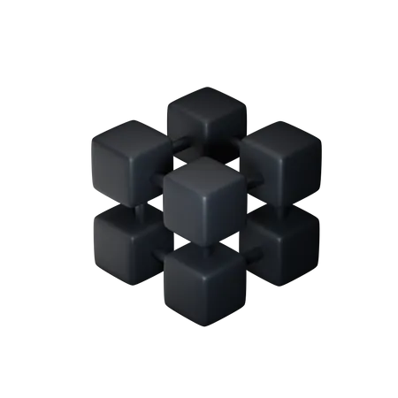 Maillon de chaîne de bloc  3D Icon