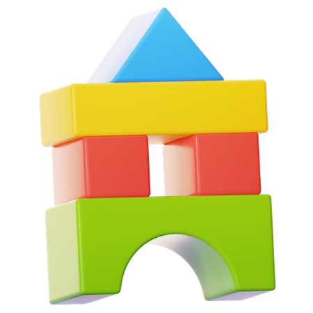 Bâtiment en bloc  3D Icon