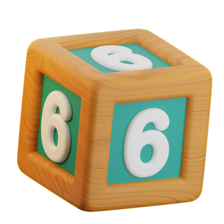 Bloc de 6 chiffres  3D Icon