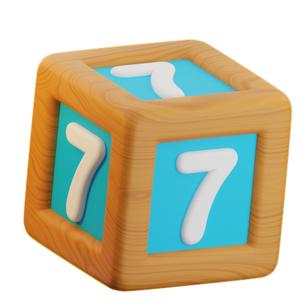Bloc de 7 chiffres  3D Icon