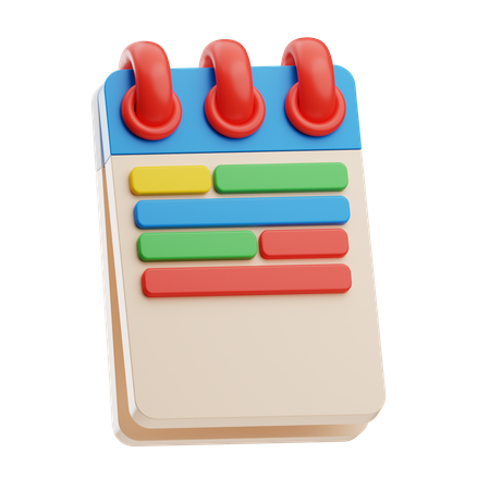 Bloc de notas con anillas  3D Icon