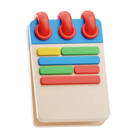 Bloc de notas con anillas  3D Icon