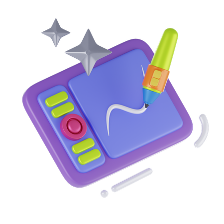 Tablette à dessiner  3D Icon