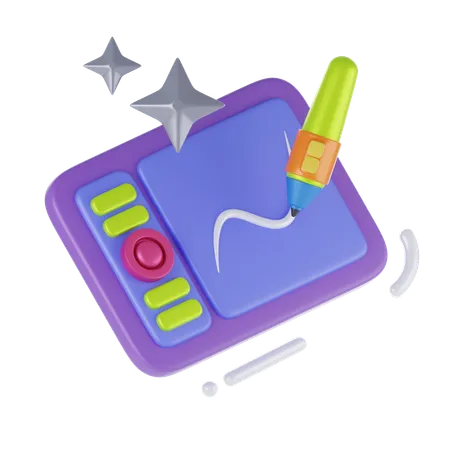 Tablette à dessiner  3D Icon