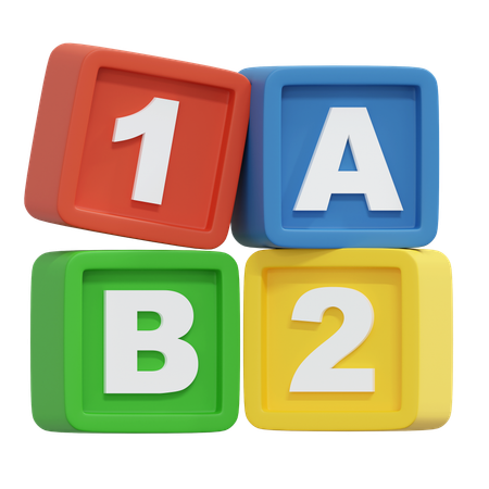 Bloc de bois alphabet  3D Icon